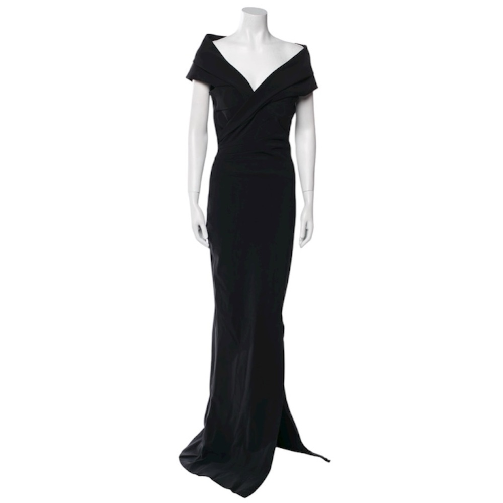 Chiara Boni La Petite Robe Black Long Ball Gown Evening Gown Made in Italy 46 10